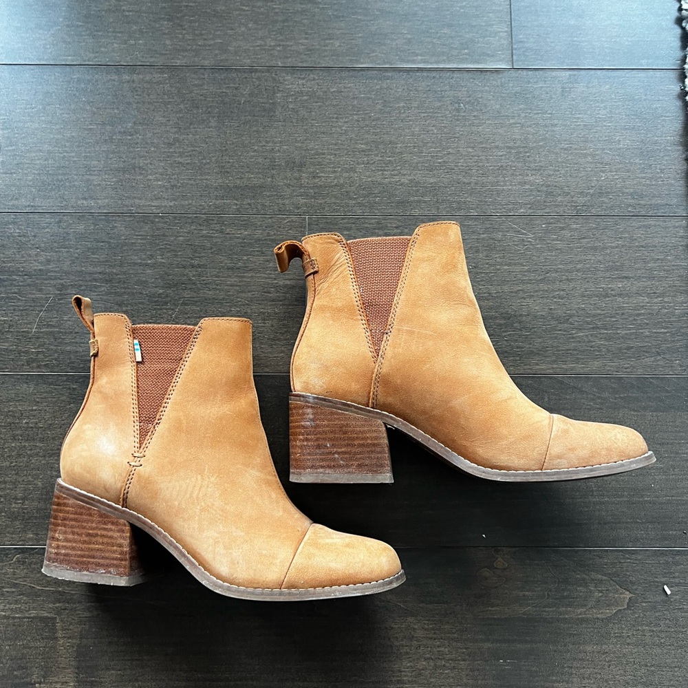 Toms Tan Suede Booties for Women